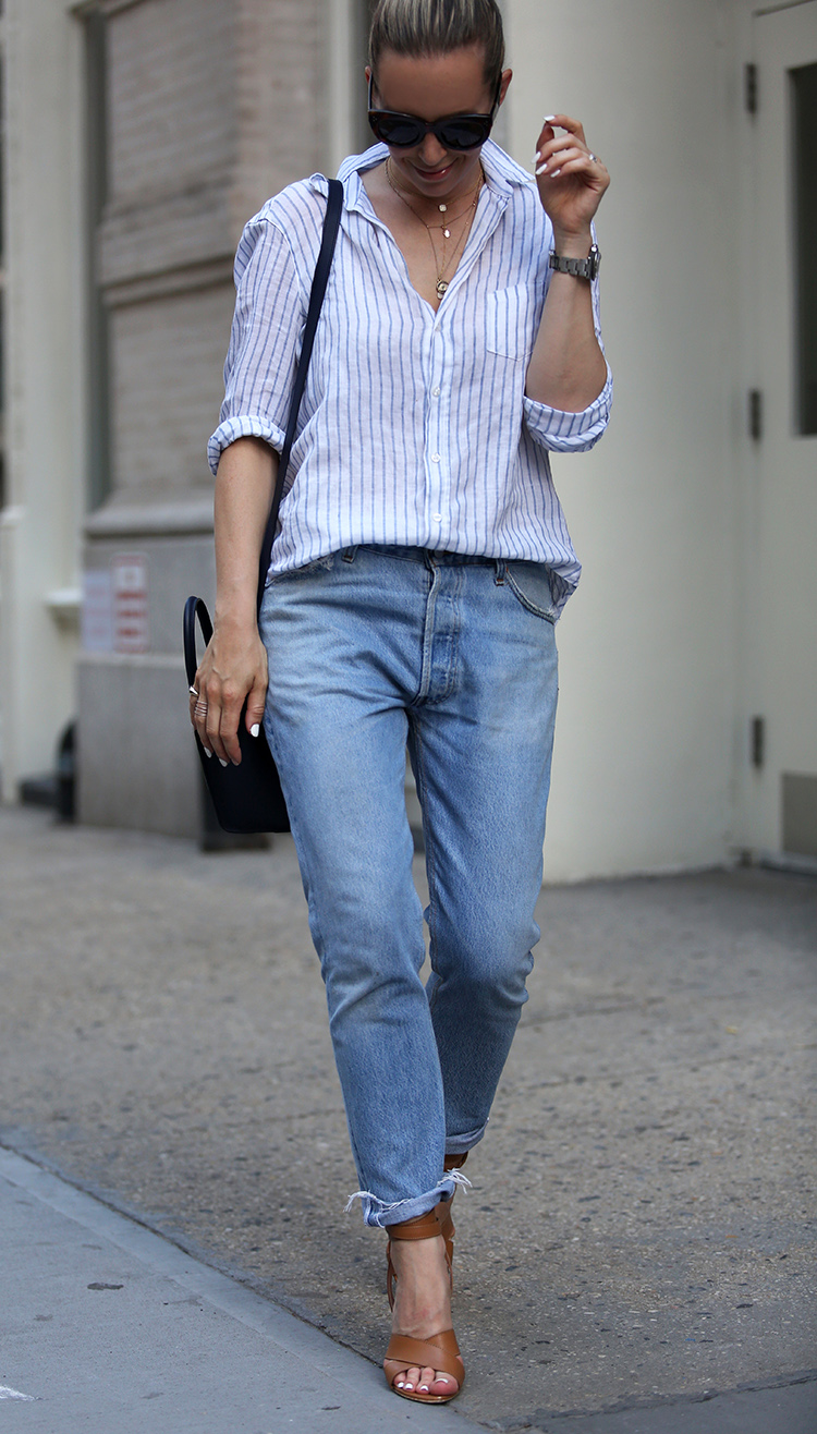 how to style boyfriend jeans in the summer - brooklyn blonde