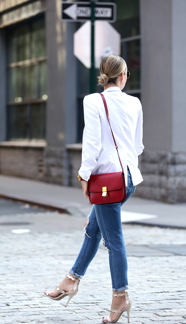 celine box bag in red