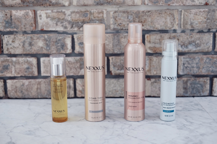 Nexxus New York Salon Comb Thru Mist, Heat Protectant Mist, Volumizing Mousse, Nourishing Hair Oil