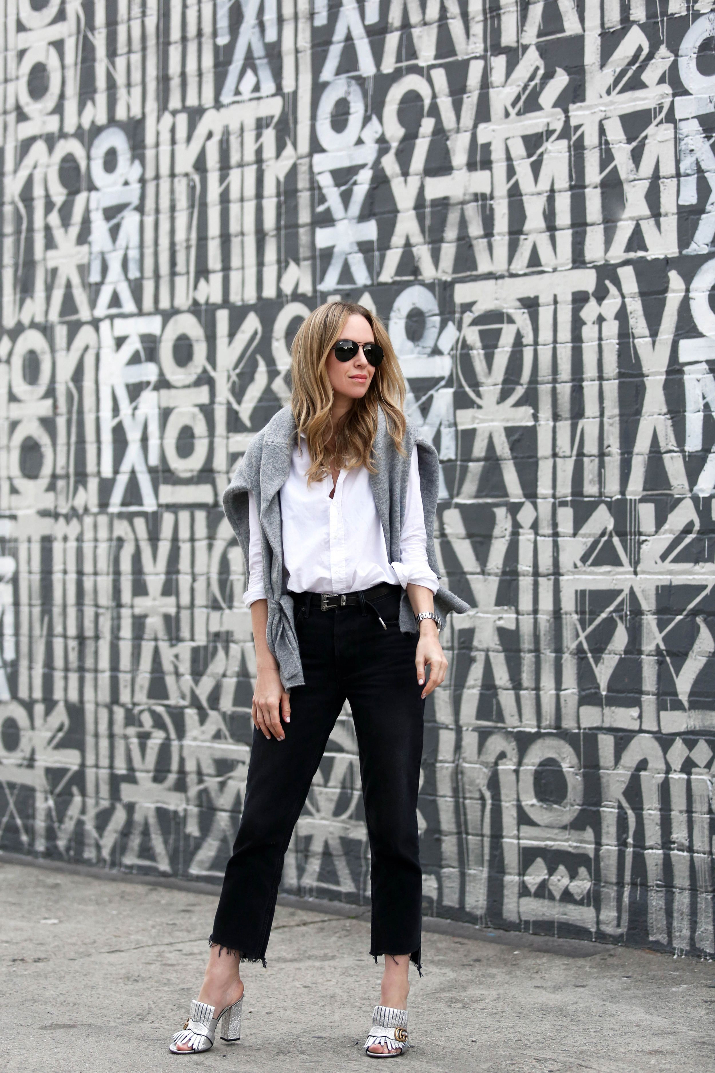 Cropped Denim, Gucci Marmont Mules