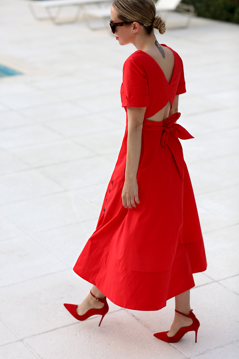 Red Saloni Dress in Turks & Caicos