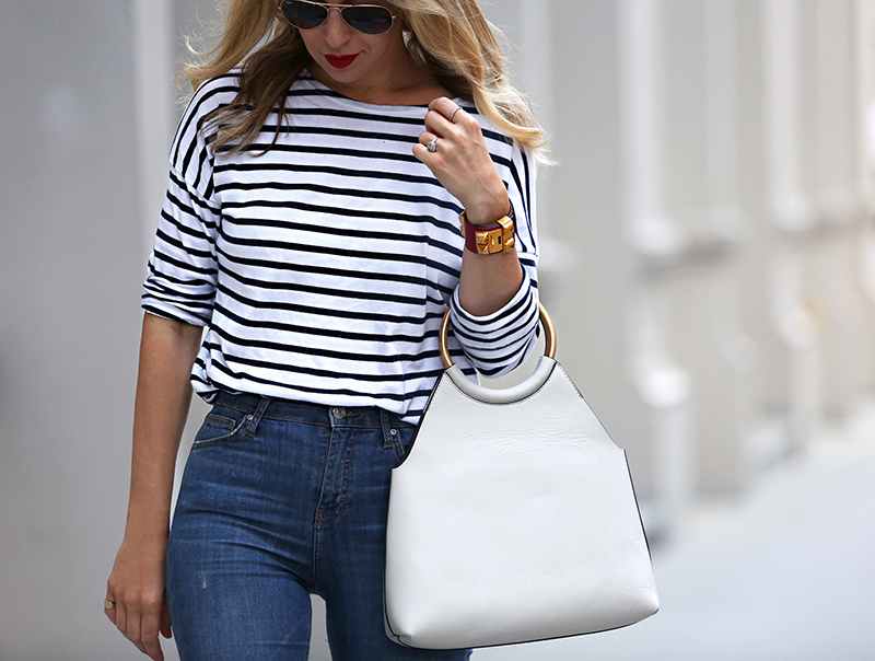 Saint James for J Crew striped top | Helena from Brooklyn Blonde