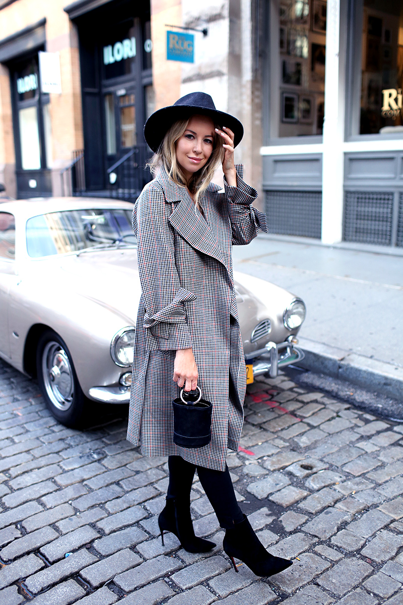 Fall Style Inspiration: Plaid Trench Coat and Simon Miller Bag