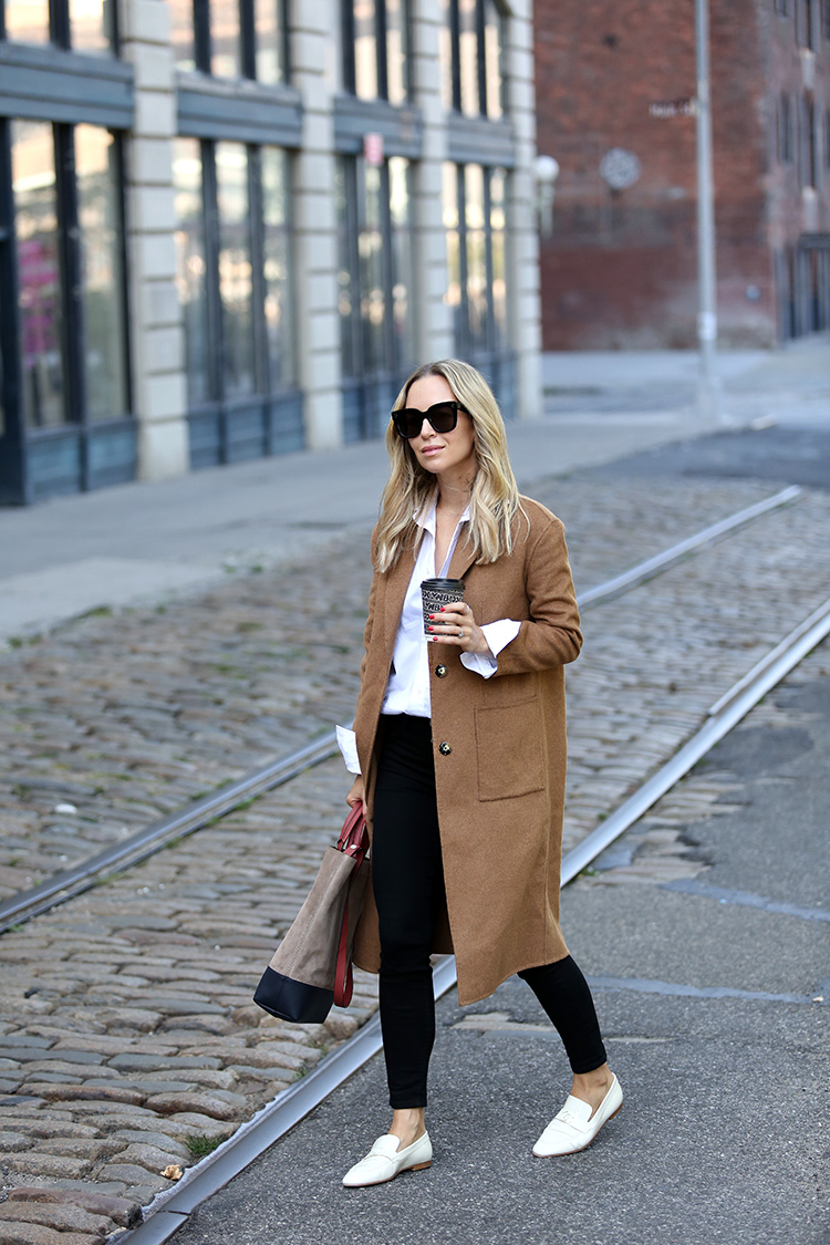 Fall Outfit Inspiration, Camel Coat, Helena of Brooklyn Blonde