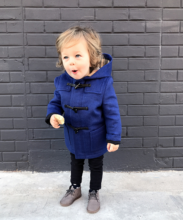 Burberry Kids Coat, Blue Kids Coat, Far Fetch, Helena of Brooklyn Blonde