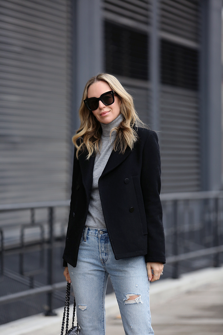 Winter Outfit Ideas, Peacoat, Helena of Brooklyn Blonde