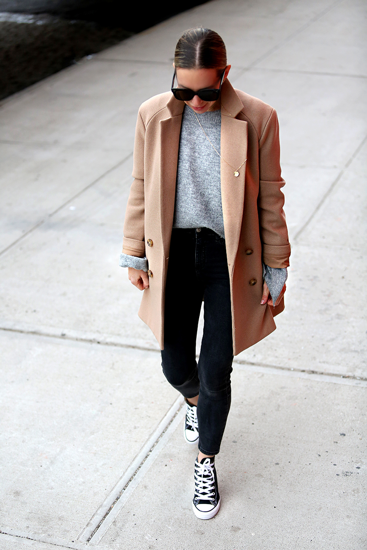 Theory Camel Coat, Fall Coat Style, Helena of Brooklyn Blonde