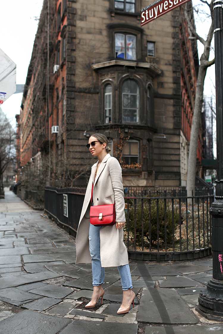 Celine Medium Classic Bag, Louboutin Platform Nude Pumps, Spring Style, Helena of Brooklyn Blonde