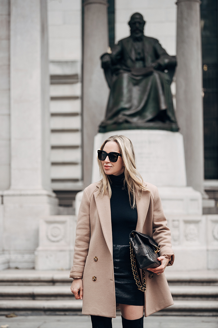 Theory Coat, Spring Outfit, Helena of Brooklyn Blonde