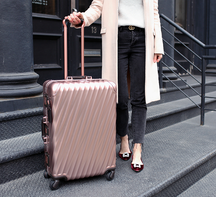 Tumi rose gold sales luggage