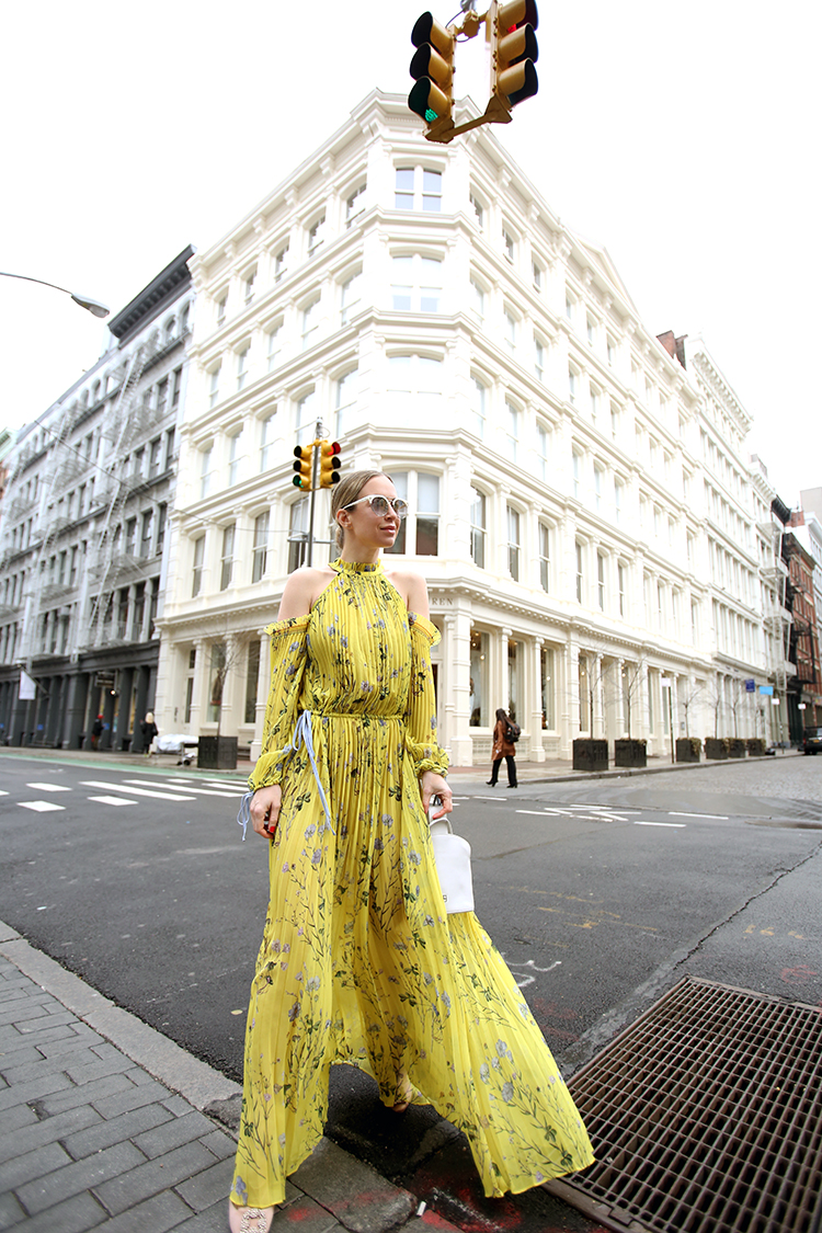 Self Portrait dress, Street Style, Spring Outfit, Mytheresa.com, Helena of Brooklyn Blonde