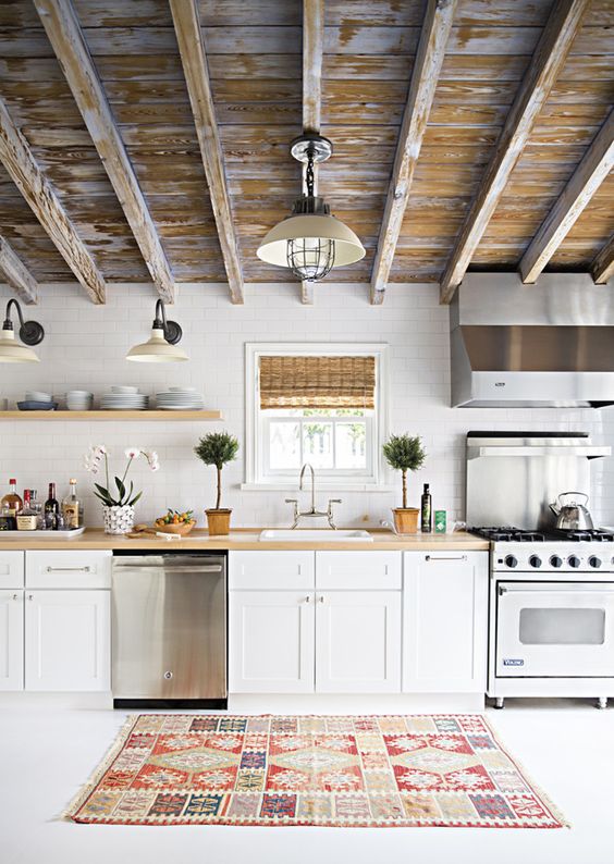 Kitchen Inspo with white and wood design