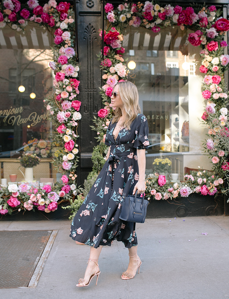 Nicholas Piper Floral Midi Dress, Spring Style, Helena of Brooklyn Blonde