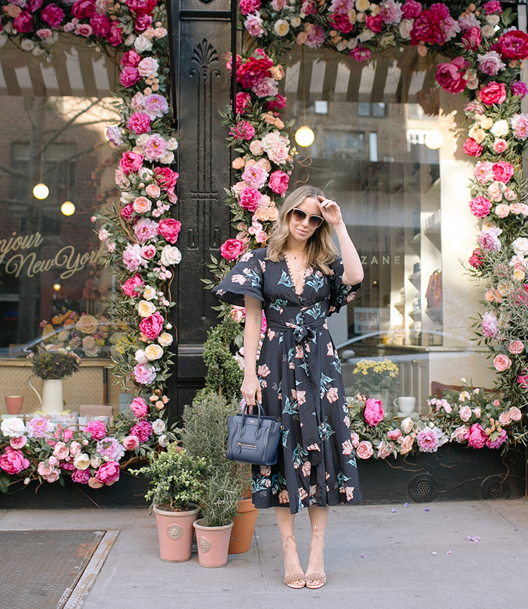 Nicholas Piper Floral Midi Dress, Spring Style, Helena of Brooklyn Blonde