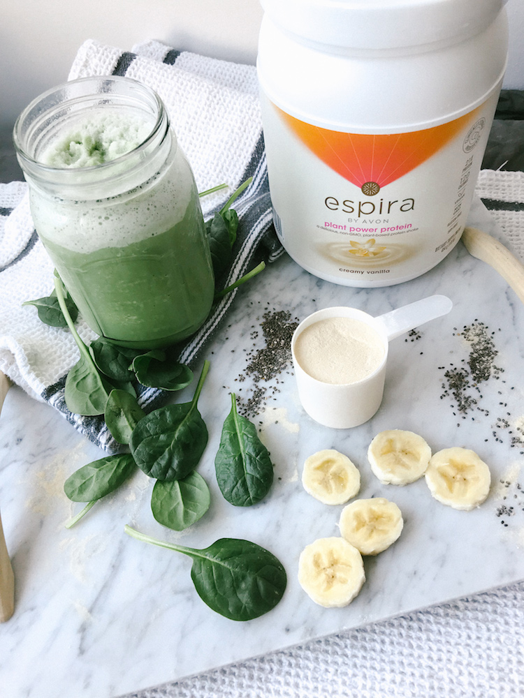 Espira by AVON Plant Power Protein Powder, Protein Shake Recipe, Healthy, Helena of Brooklyn Blonde