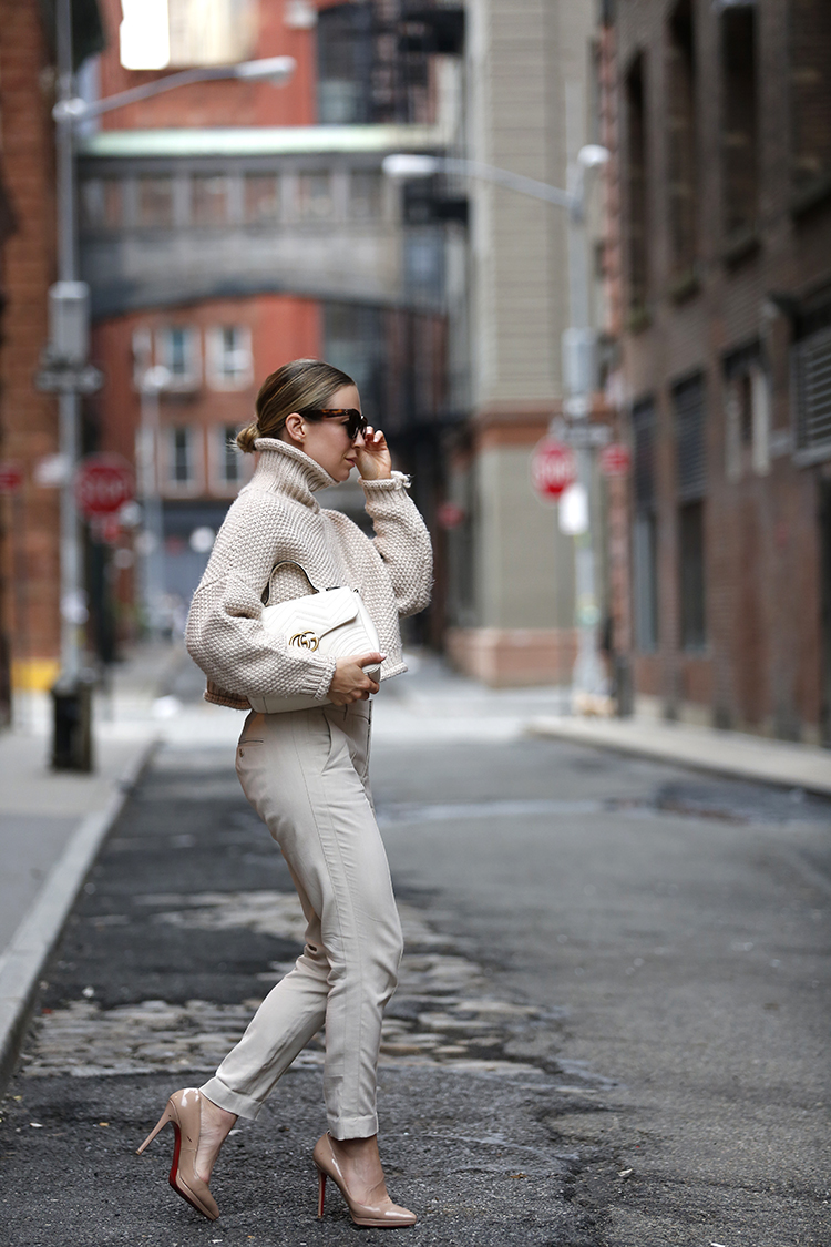 Monochromatic Cream Outfit, Helena of Brooklyn Blonde for June Gloom