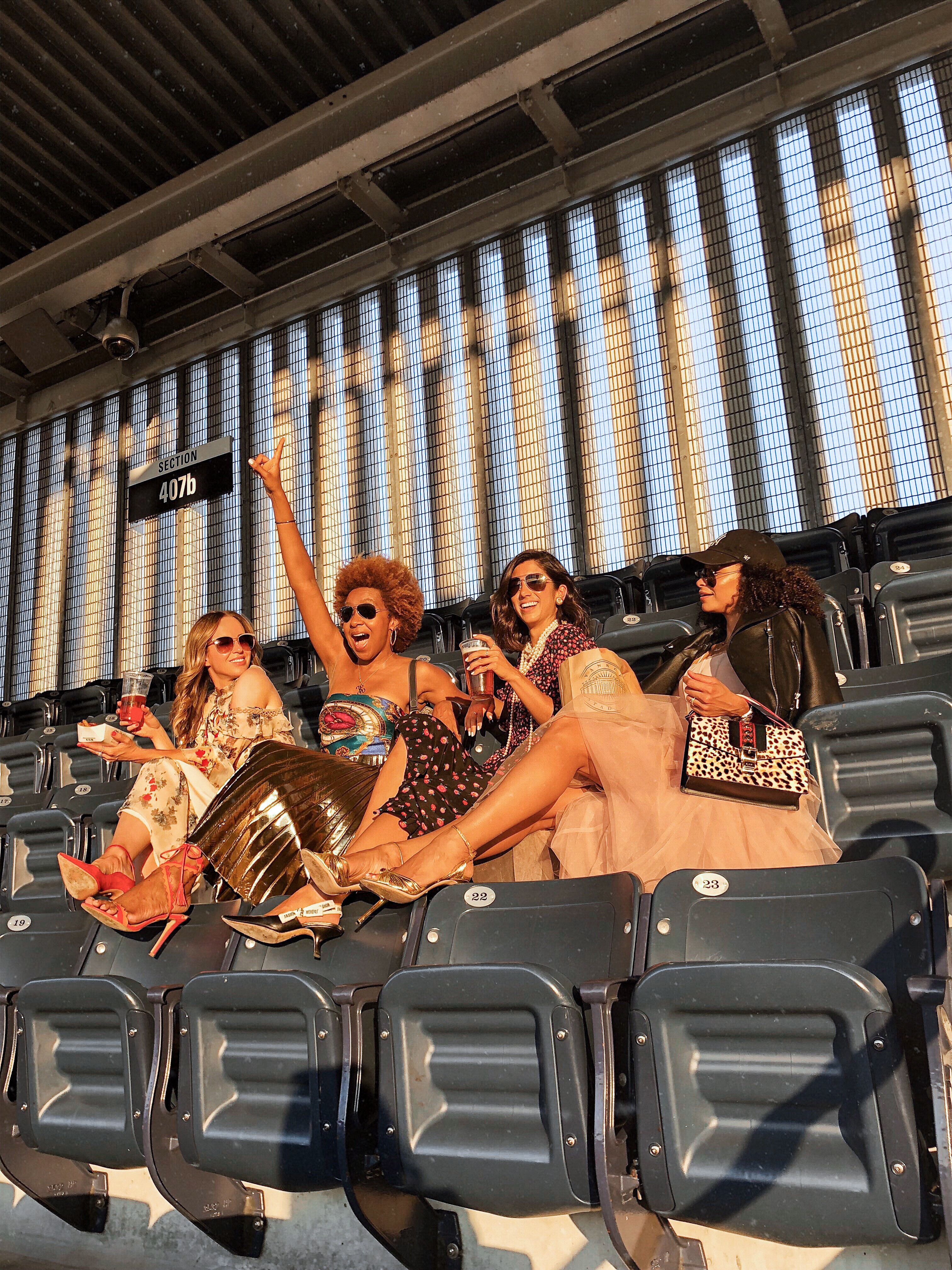 four women enjoying Happy Friday