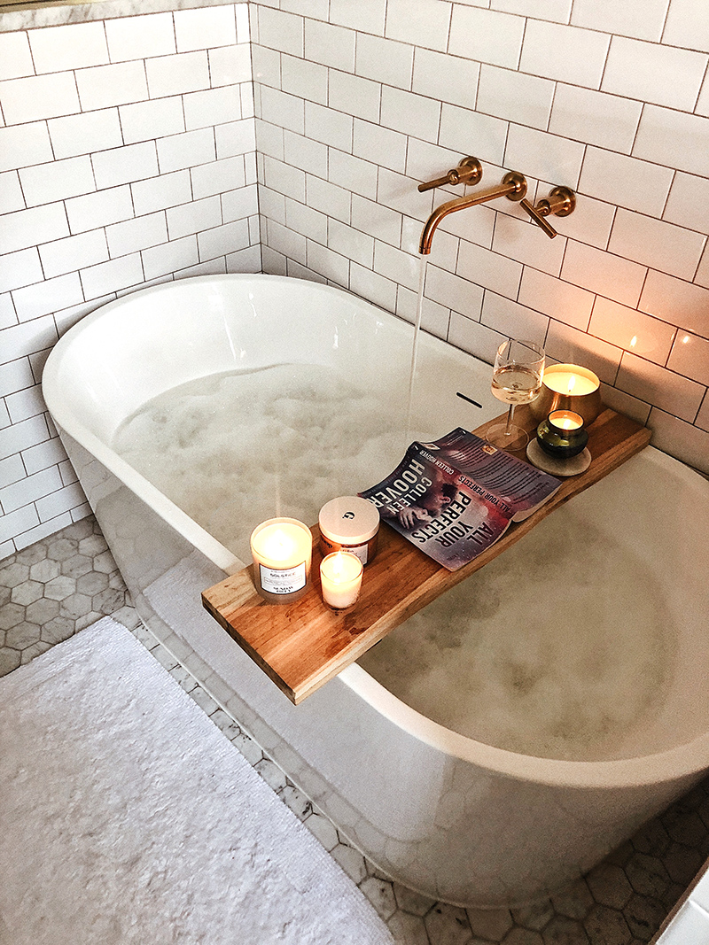 bathtub and wood plank with A Few Of My Favorite Books
