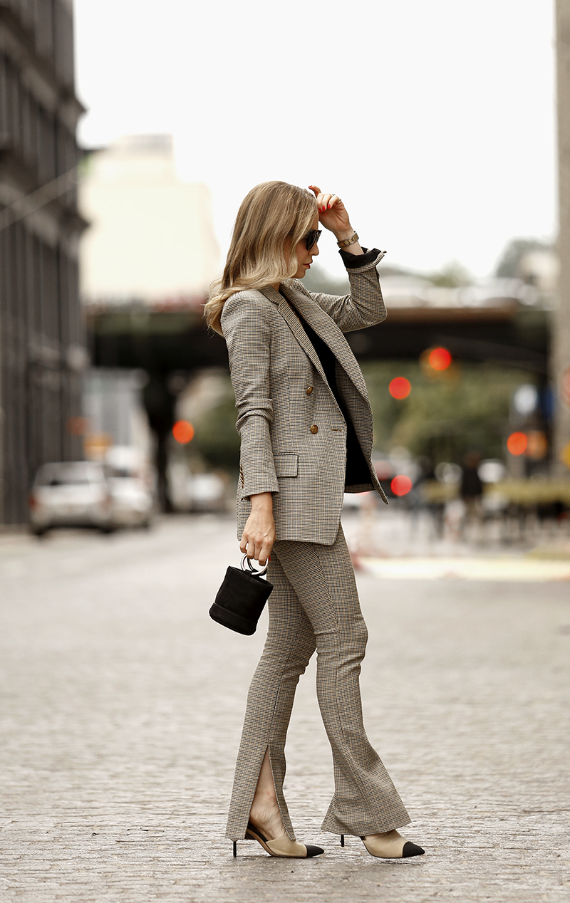 A.L.C. Sedgwick Jacket and Javier Pants, Checked Suit Set, Helena of Brooklyn Blonde