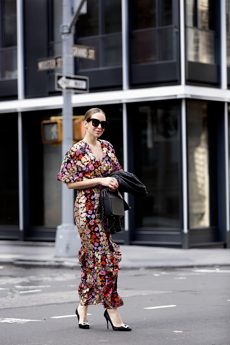 woman out for a Night Out in Saloni dress