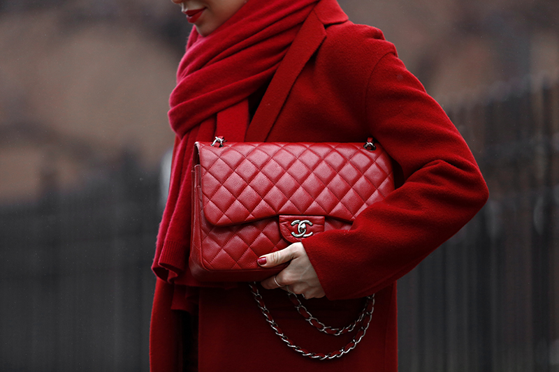 red and black chanel bag caviar