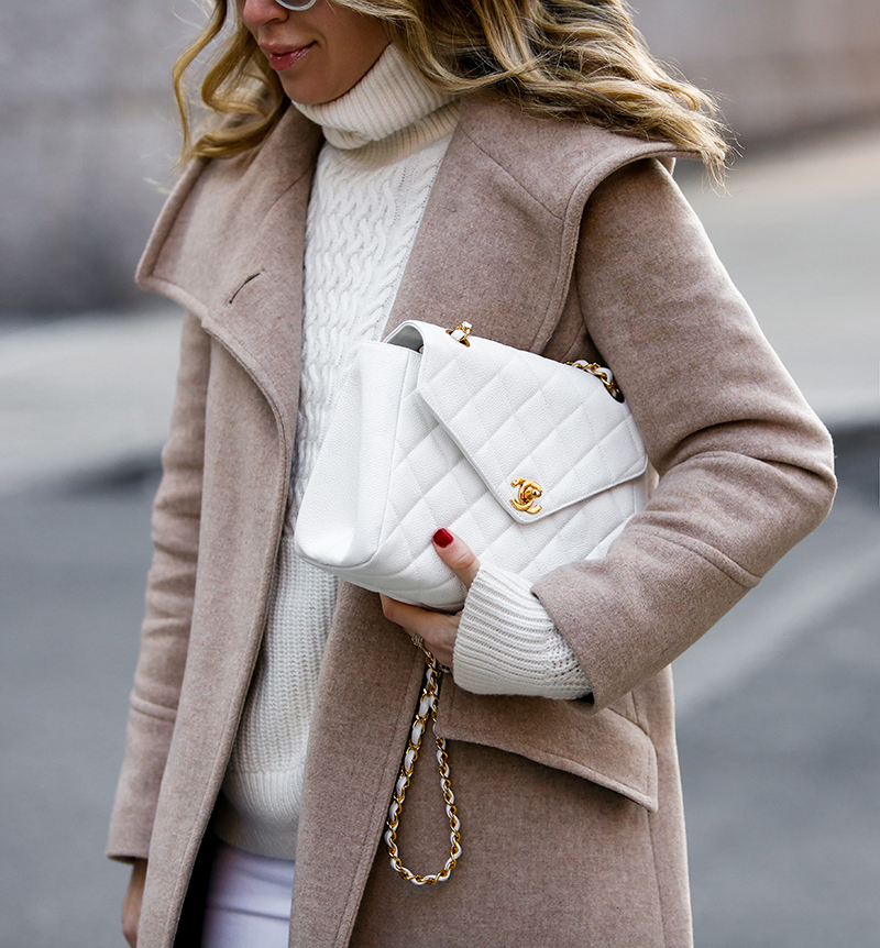 Chanel Classic White Bag, Helena of Brooklyn Blonde