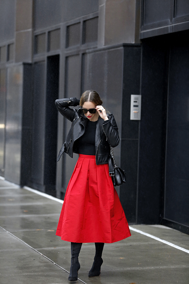 full tibi skirt red, helena glazer of Brooklyn blonde