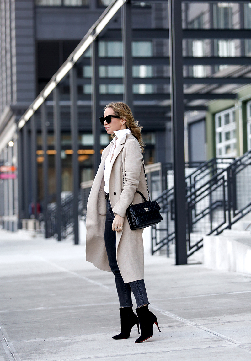 One Outfit: Oatmeal Coat, Winter Outfit, Helena of Brooklyn Blonde