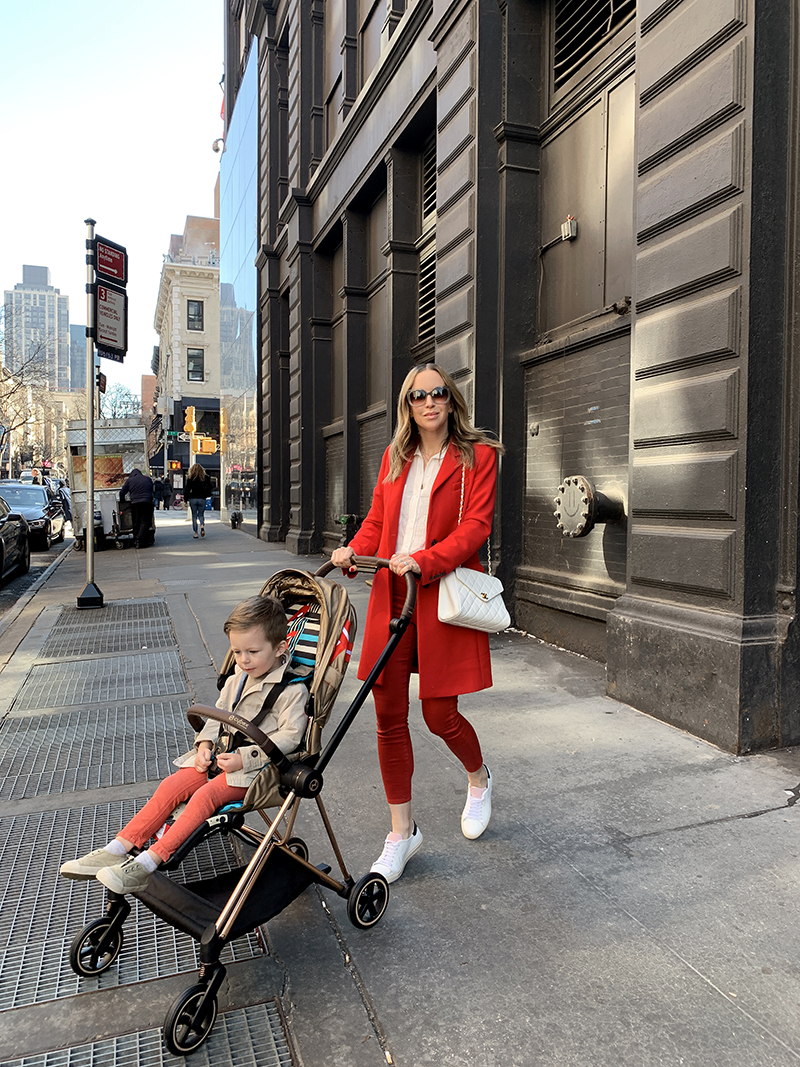 Styling Sneakers: Three Easy (Mom) Outfits - All red and white outfit