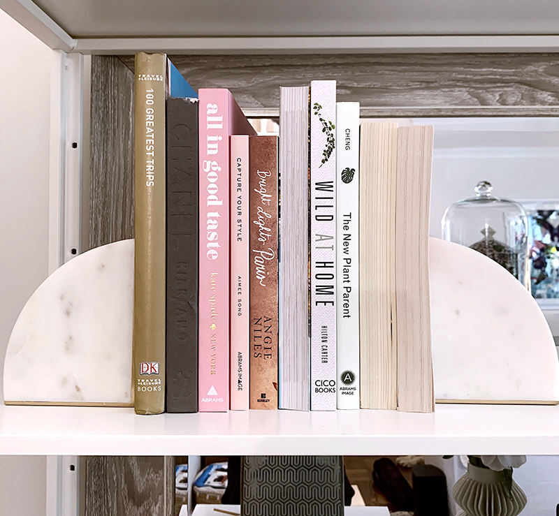 Details Around The Home, Home Decor Accents, Crate & Barrel White Marble Bookends, Helena of Brooklyn Blonde