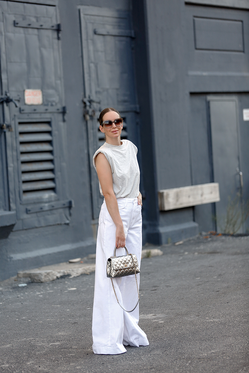 Five Outfits Ive Been Wearing Recently Monochromatic White Neutral Outfit, Helena of Brooklyn Blonde