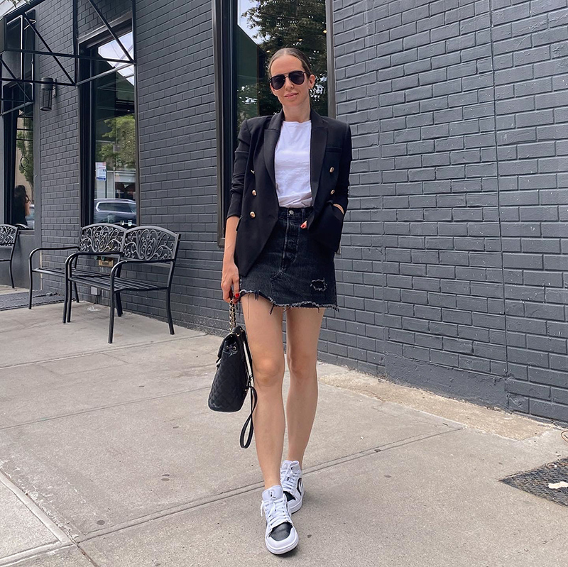 woman on An Urban Flare day wearing skirt and shirt