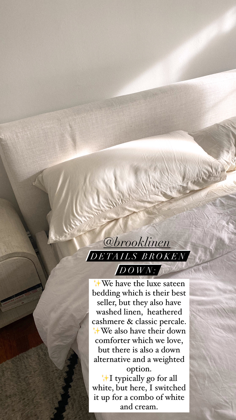 bed with Brooklinen