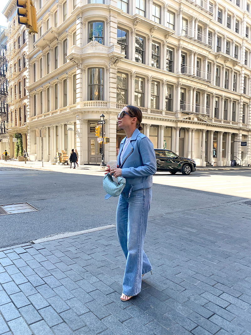 woman walking in the street 