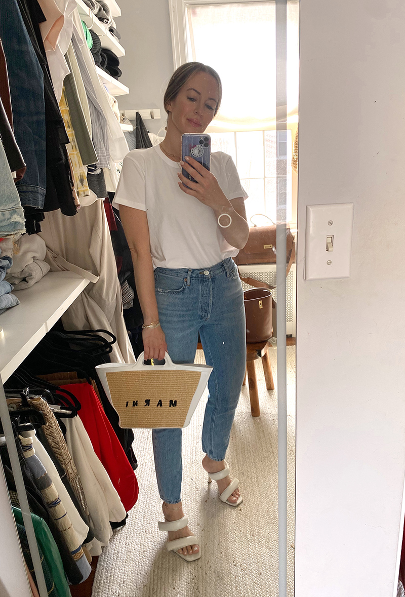 woman in white shirt and jeans from Shopbop Style Event