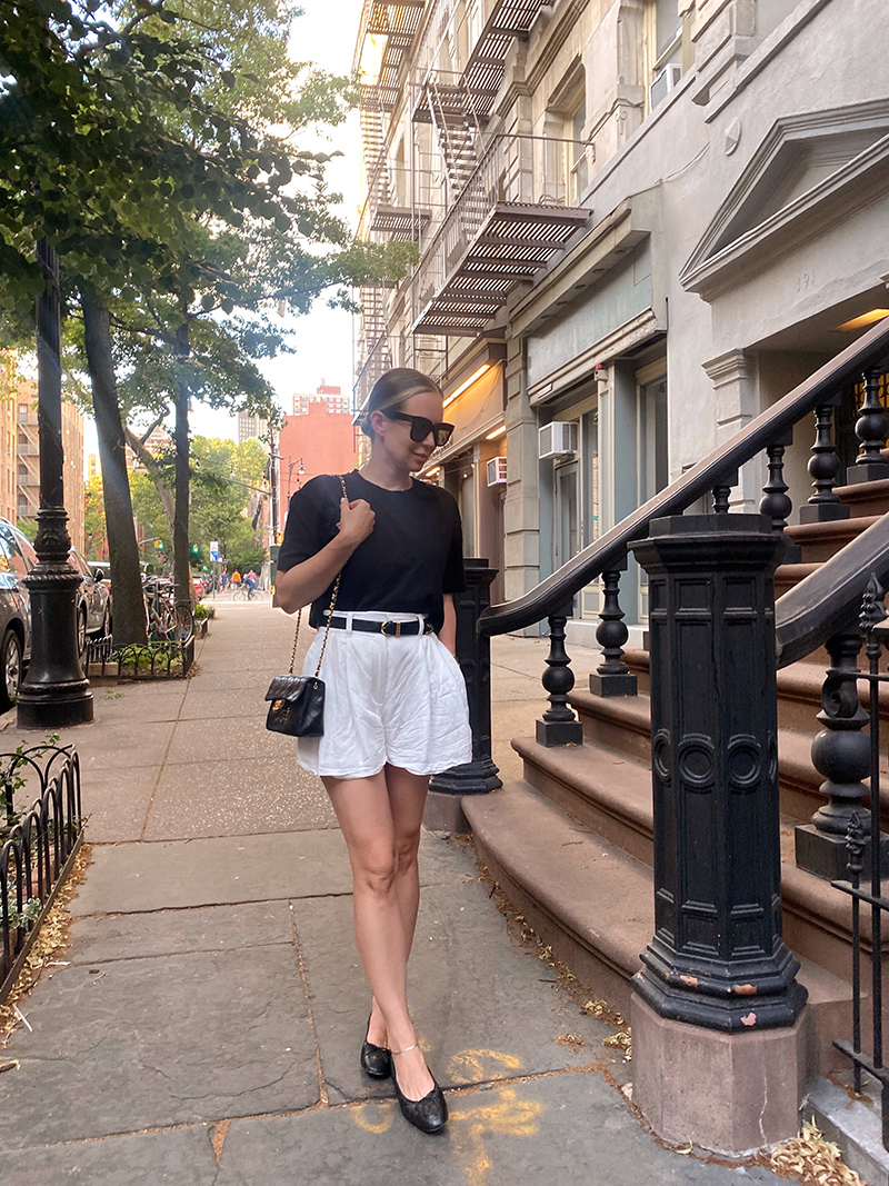 woman in black black shirt and white shorts for Casual Summer Outfits