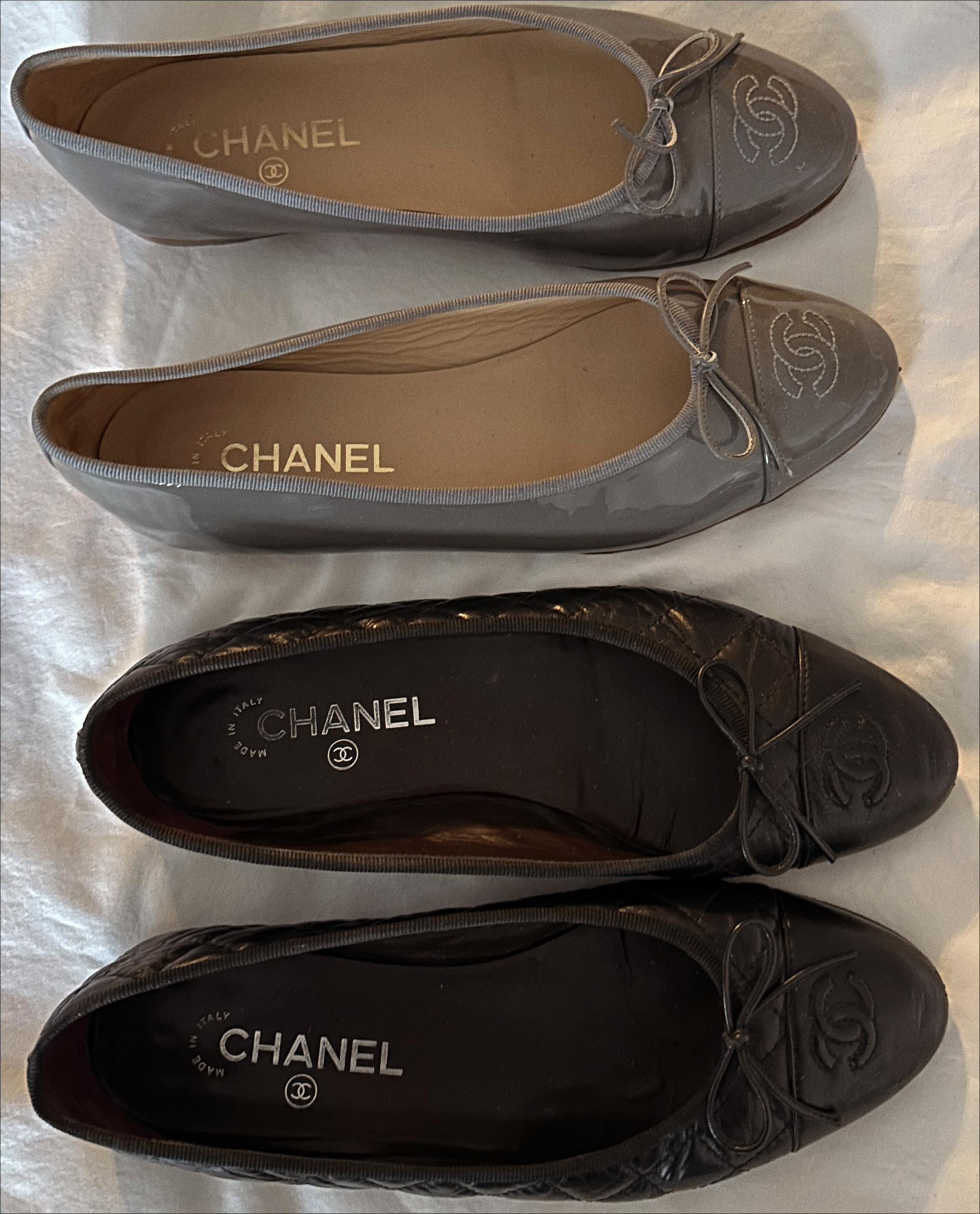 Shop CHANEL Logo Ballet Shoes by Stay-Gold.Japan