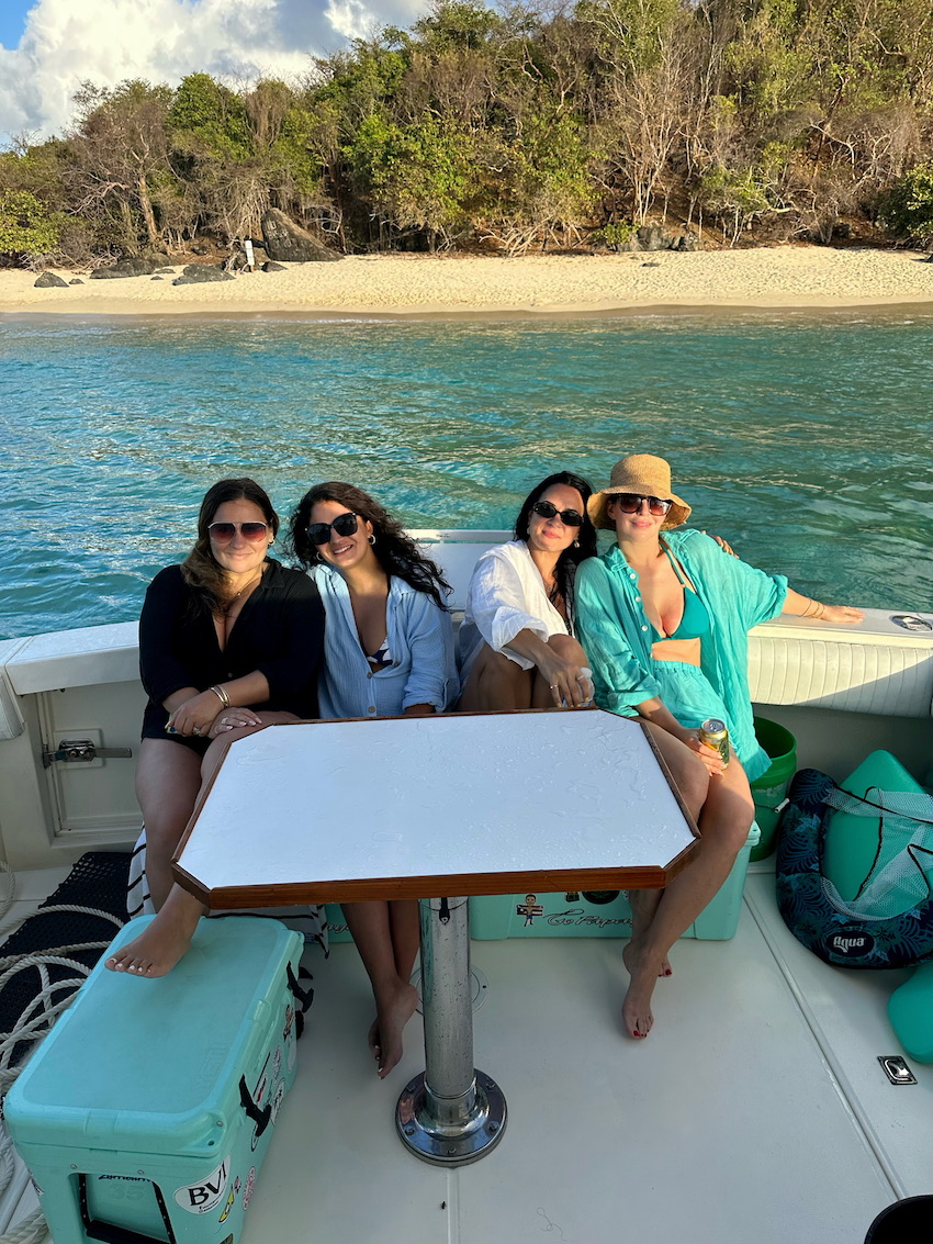 women in a yacht for Girls Trip to Puerto Rico